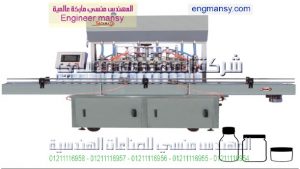 ماكينة تعبئة حجمية الصابون السائل فى عبوات من شركة المهندس منسي